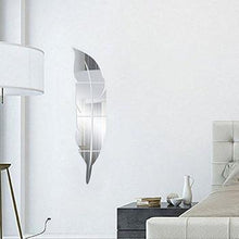 Load image into Gallery viewer, Feather Shaped Self-Adhesive Mirror Wall Sticker - 6 Small Patches