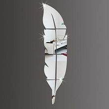 Load image into Gallery viewer, Feather Shaped Self-Adhesive Mirror Wall Sticker - 6 Small Patches