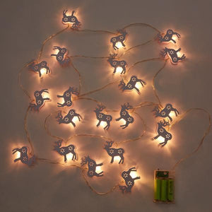 LED Christmas Reindeer String Lights (Battery Operated)