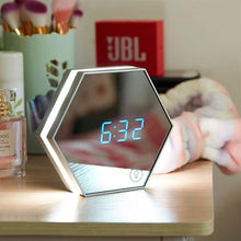Load image into Gallery viewer, Elegant Multi-functional Alarm Clock - It&#39;s a Mirror, Alarm, and a Night Light!
