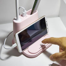 Load image into Gallery viewer, LED Desk Lamp w\/ USB Charging Port \u0026 Pen Holder